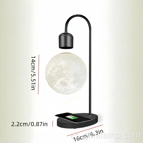 Lámpara lunar con levitación magnética y carga inalámbrica